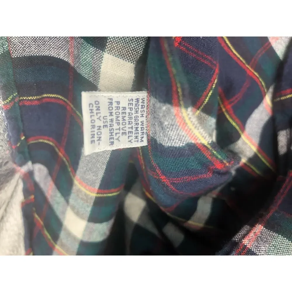 Polo Ralph Lauren Blaire Plaid Button Down Shirt Mens Size Medium Blue Yellow M